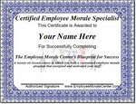 Certificate for Certified Employee Morale Specialist